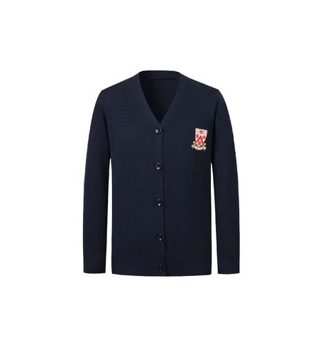 Navy Cotton Cardigan  (Female Fit)